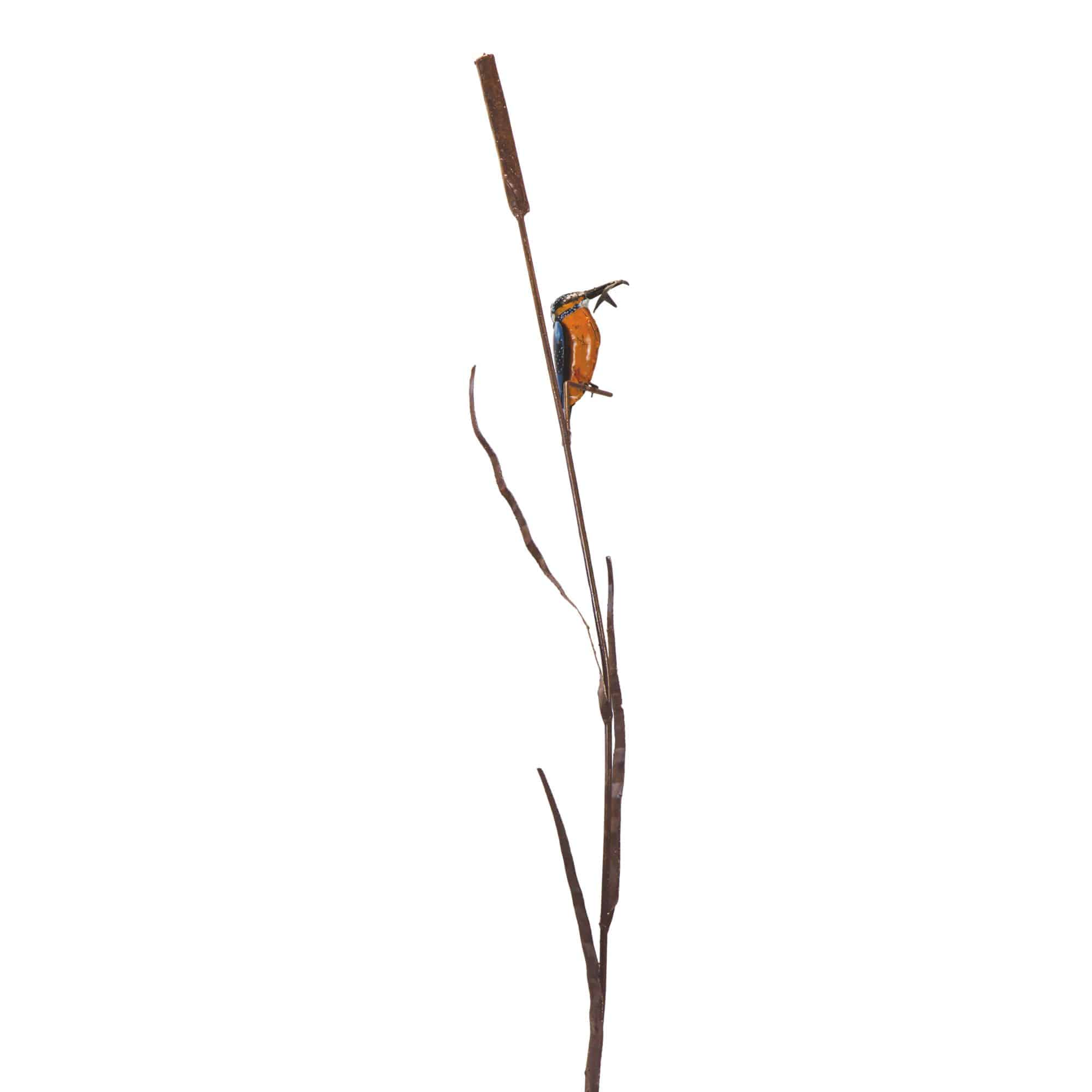 Gartenstecker | Eisvogel aus Schilfrohr