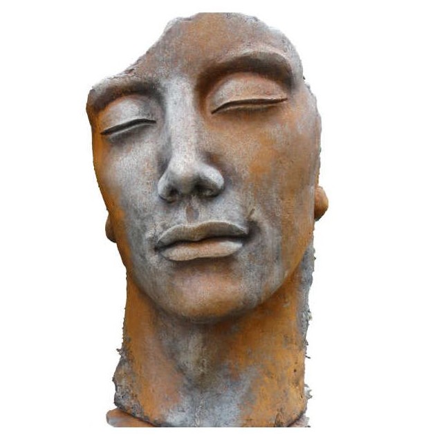 Gartenskulptur | Rosteffekt – Gesicht "Mann"