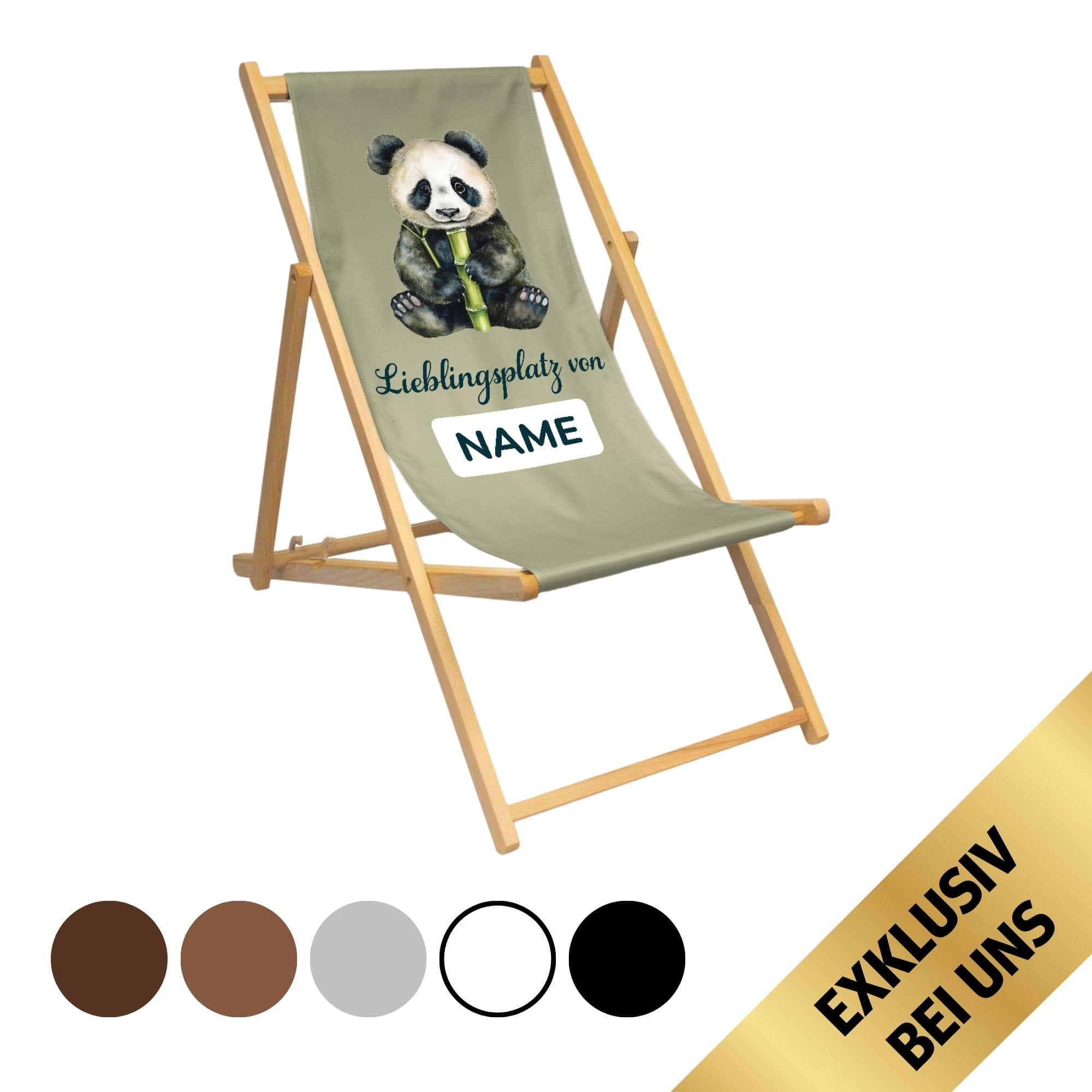Liegestuhl | personalisierbar - Panda